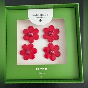Kate Spade Red Floral Earrings
